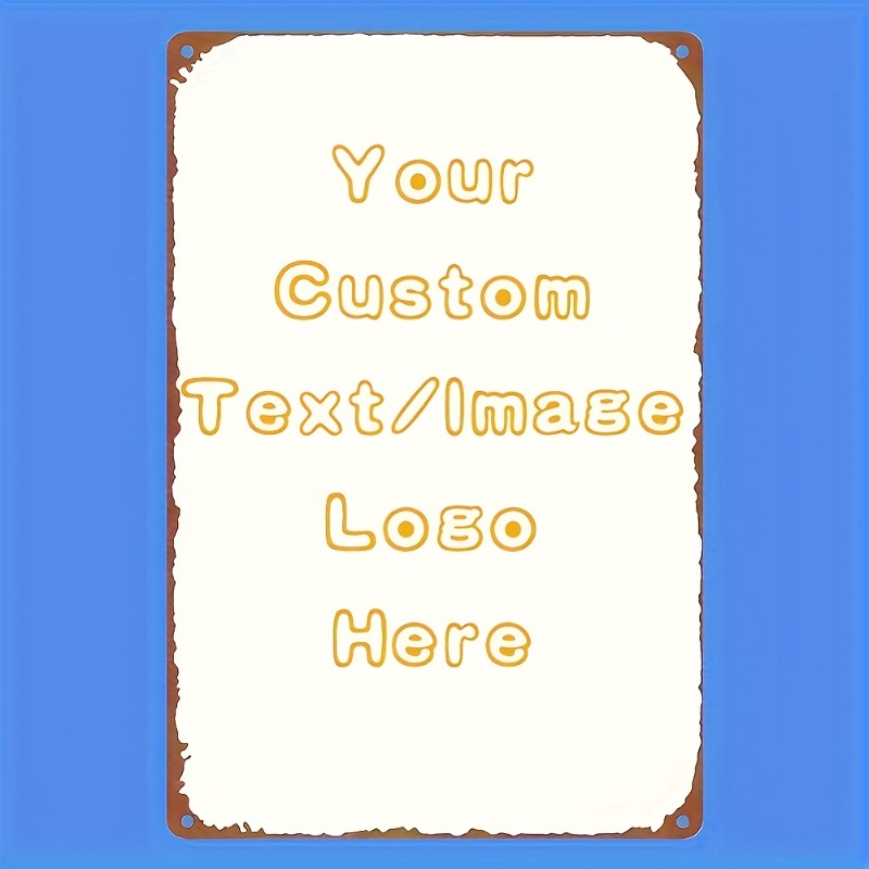 Wine Tag Label - Custom Rectangular Wall Hanging Tin Sign