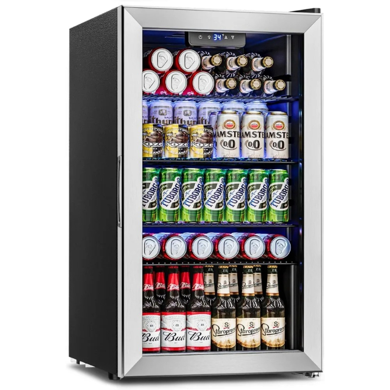 Wine Beer Mini Fridge - Beverage Refrigerator Cooler - 126 Can