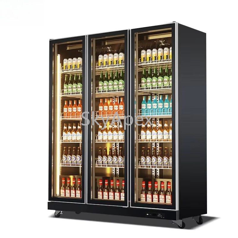Wine Beer Supermarket - Factory Made 3 Door Vertical Display