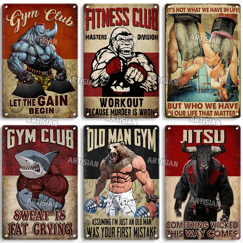 Wine Tag Label - Old Man Gym Club Inspirational Phrase