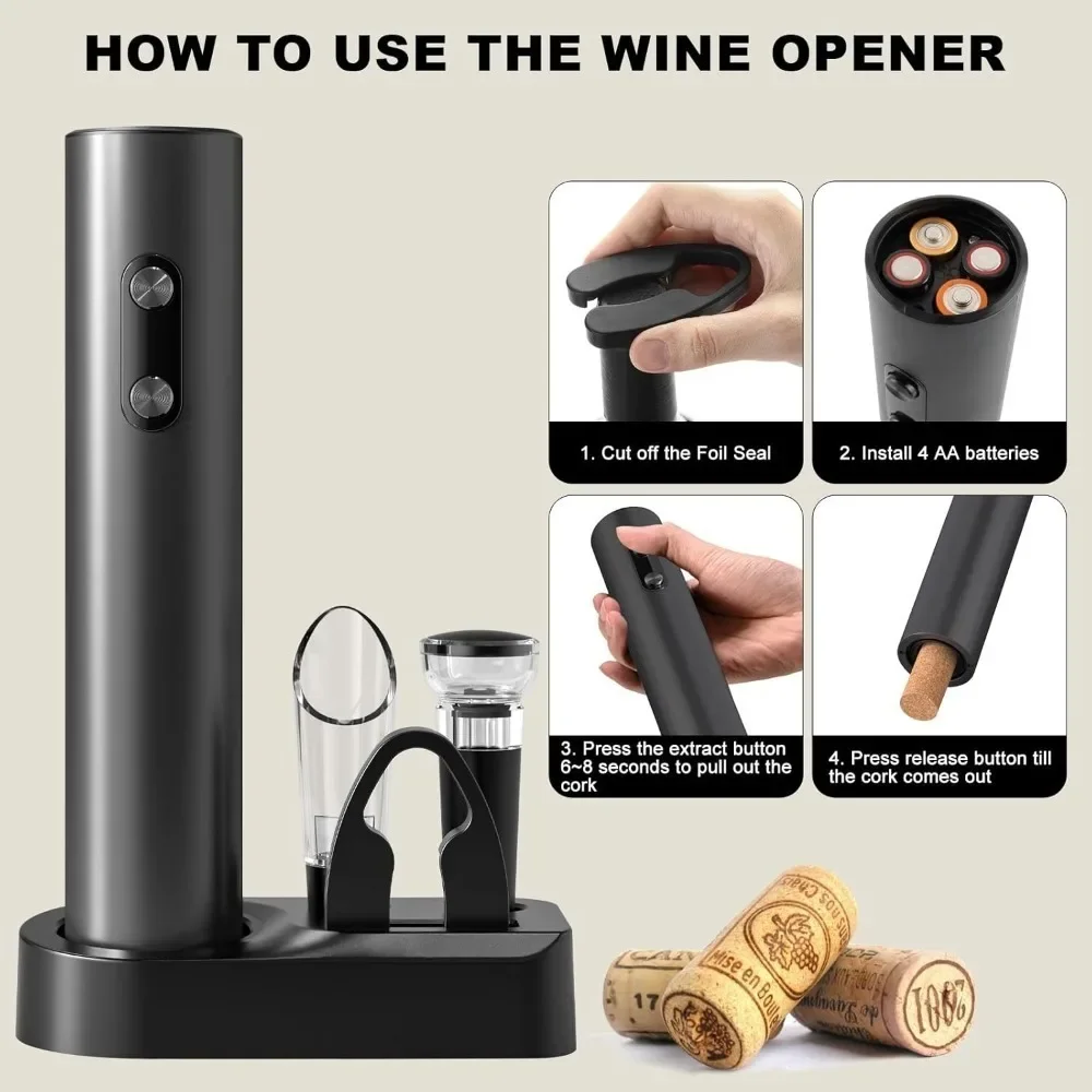 Electric Wine Opener Set Elect - Bottle Stopper Set review and price