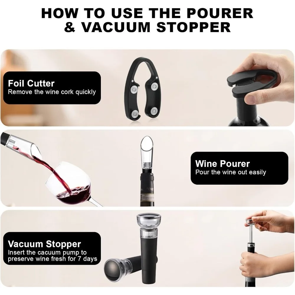 Electric Wine Opener Set Elect - Bottle Stopper Set review and price
