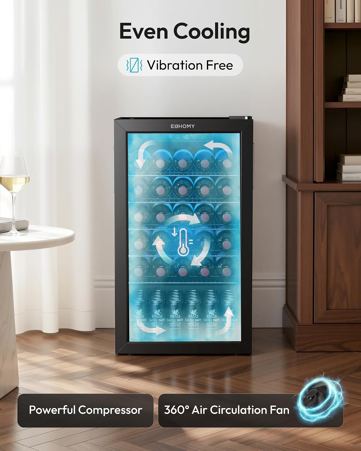 125 Can Beverage Cooler with G - Wine Beer Mini Fridge review and price