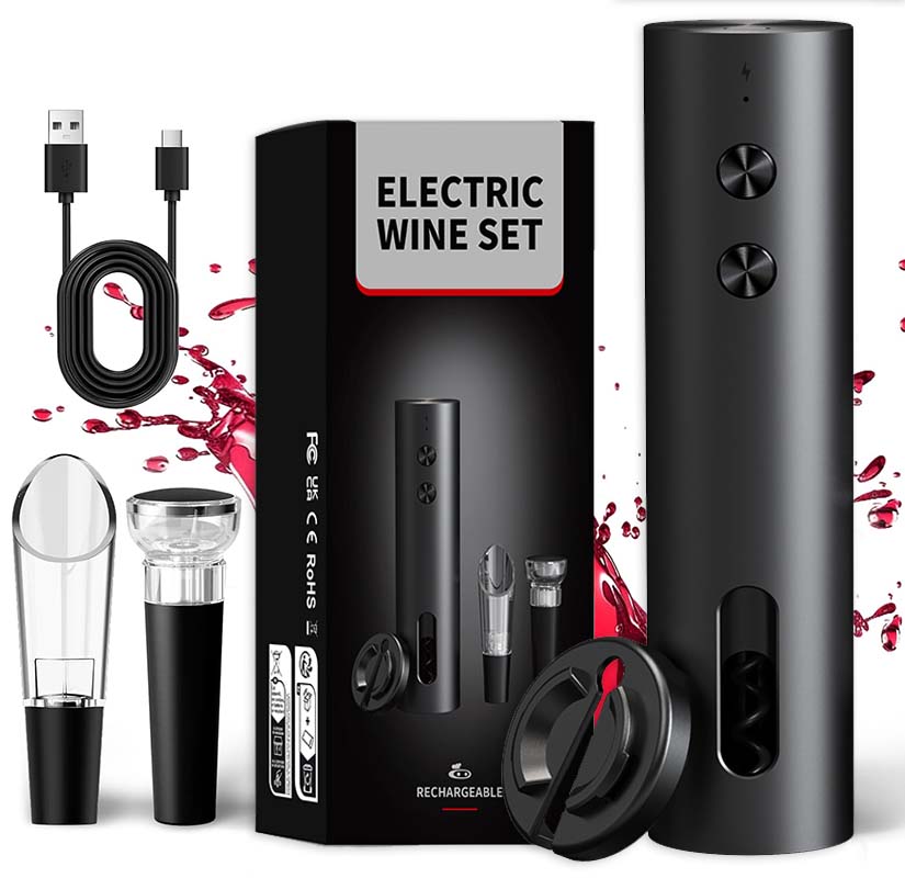 4-in-1 Electric Bottle Wine Op - Bottle Stopper Set review and price