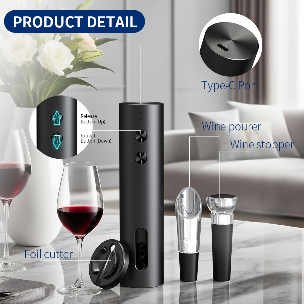 4-in-1 Electric Bottle Wine Op - Bottle Stopper Set review and price