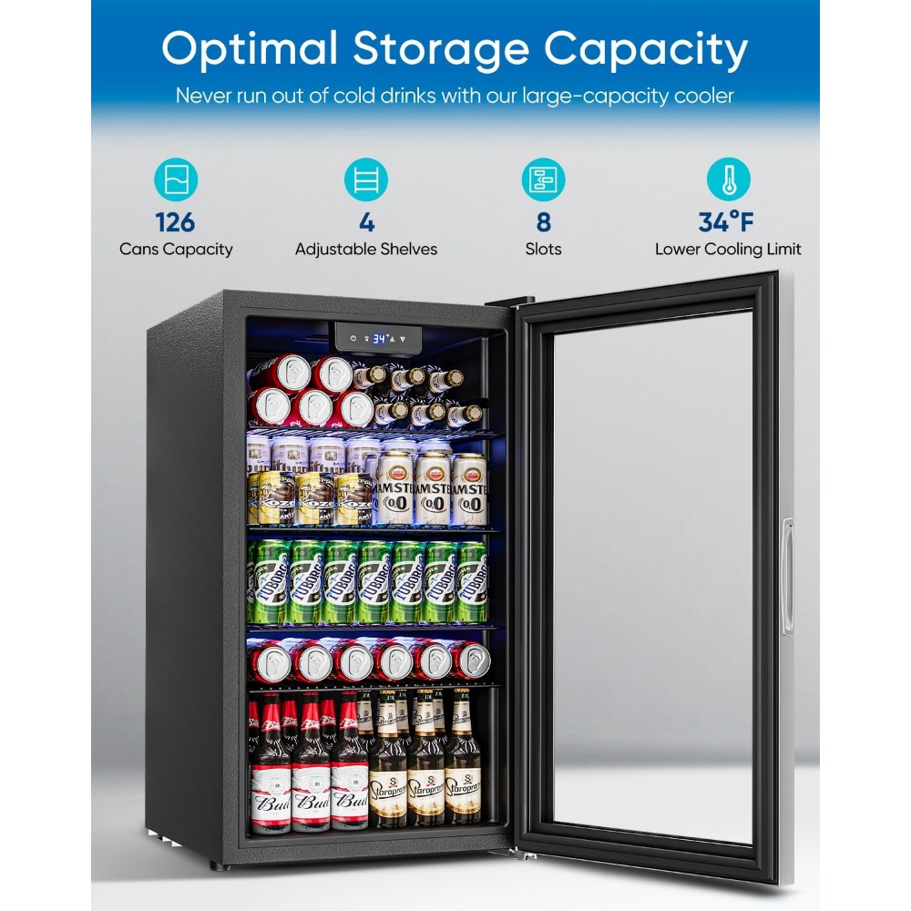 Beverage Refrigerator Cooler - - Wine Beer Mini Fridge review and price