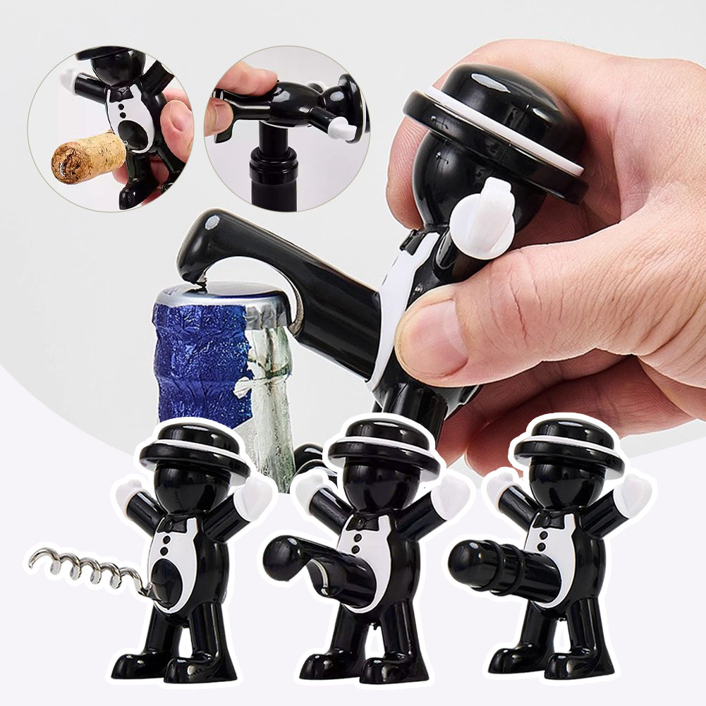 Black Cool Man Bottle Opener E - Wine Beer Opener review and price