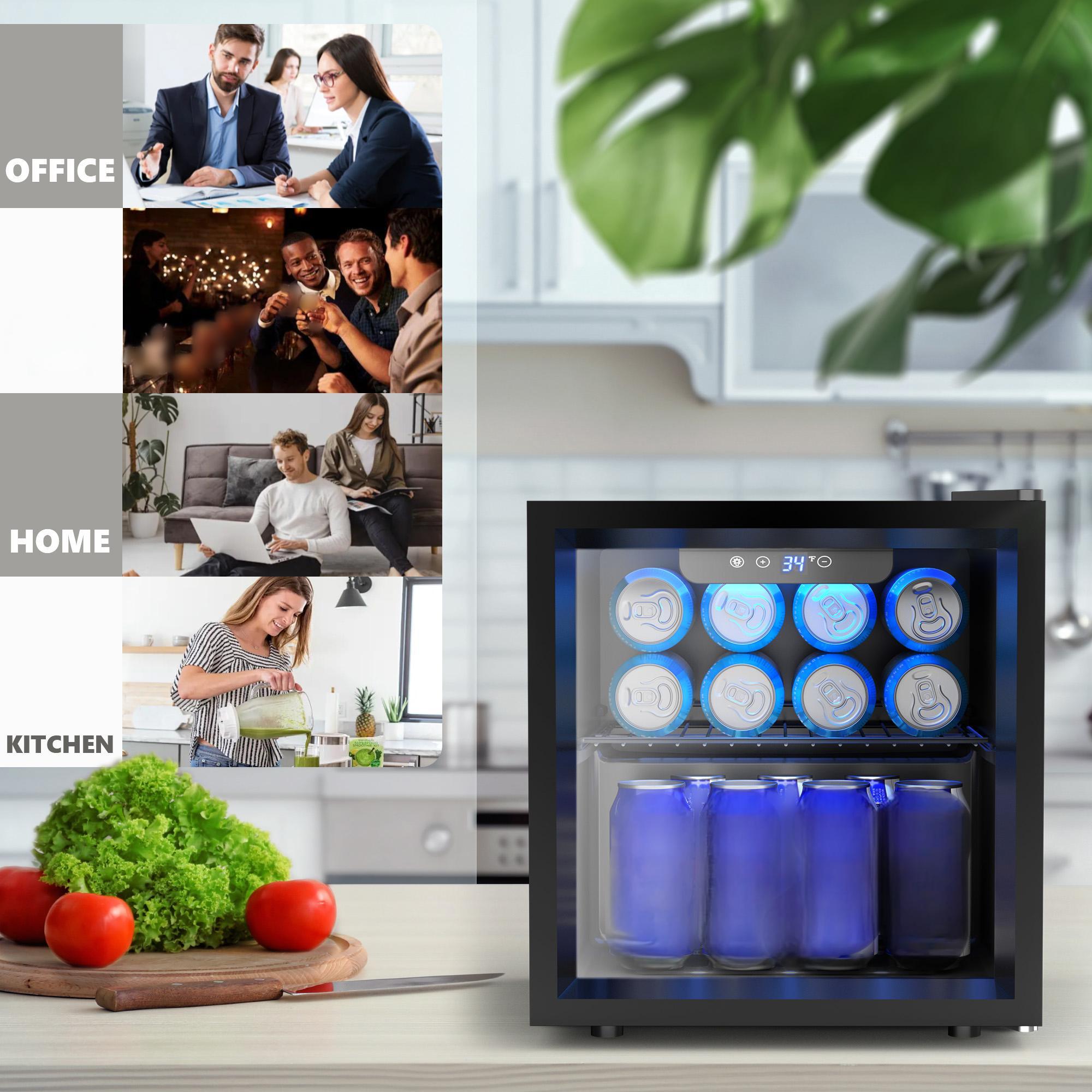 EKOJUCE Glass Door Mini Fridge - Wine Beer Mini Fridge review and price