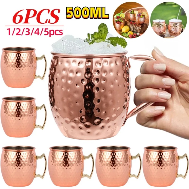 1-6PCS Cocktail Wine Cup Mosco - Wine Beer Juice review and price