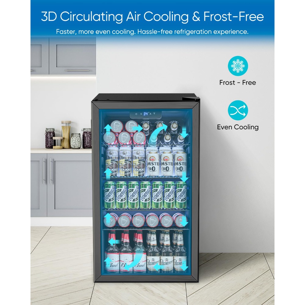 3.2 Cu.Ft Mini Beverage Refrig - Wine Beer Mini Fridge review and price