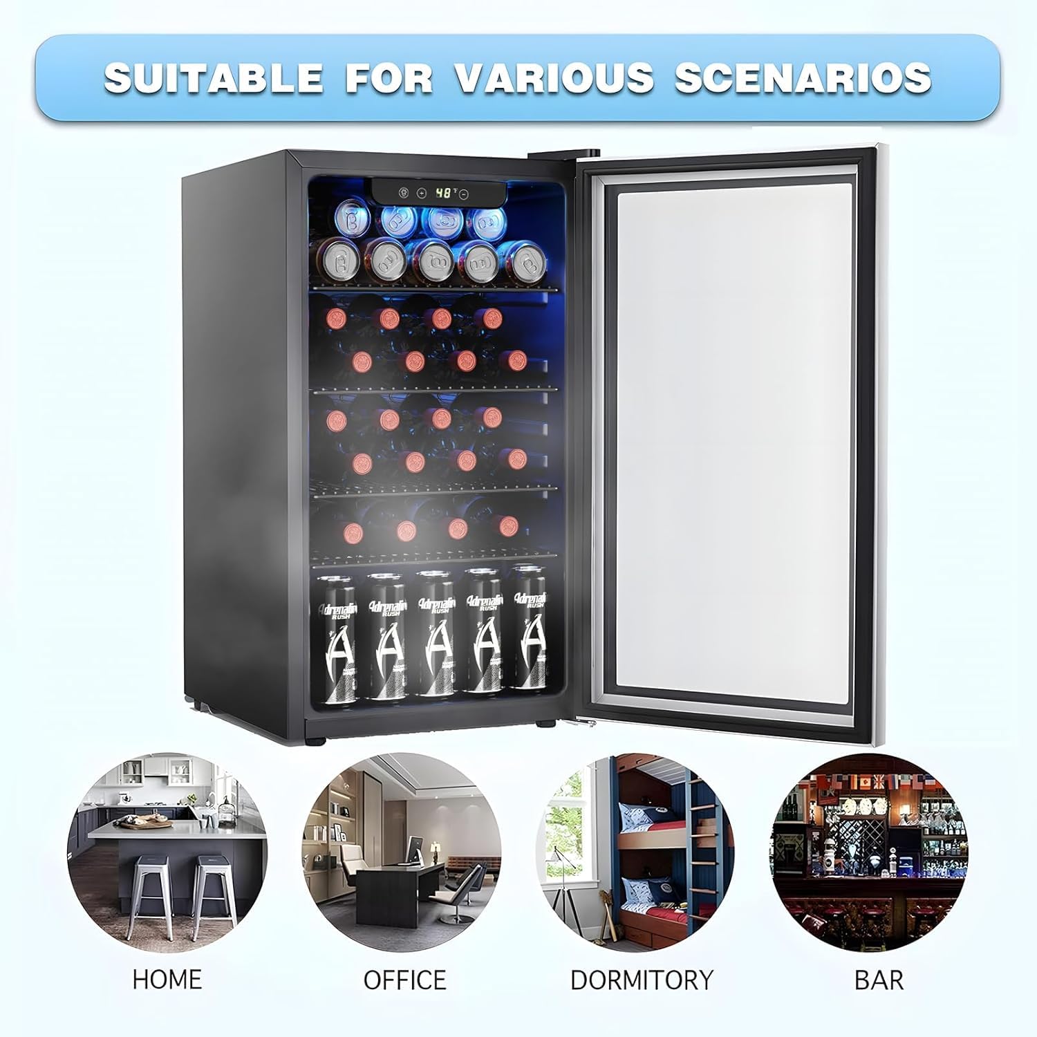 26 Bottle 130 Can Wine Cooler/ - Wine Beer Mini Fridge review and price