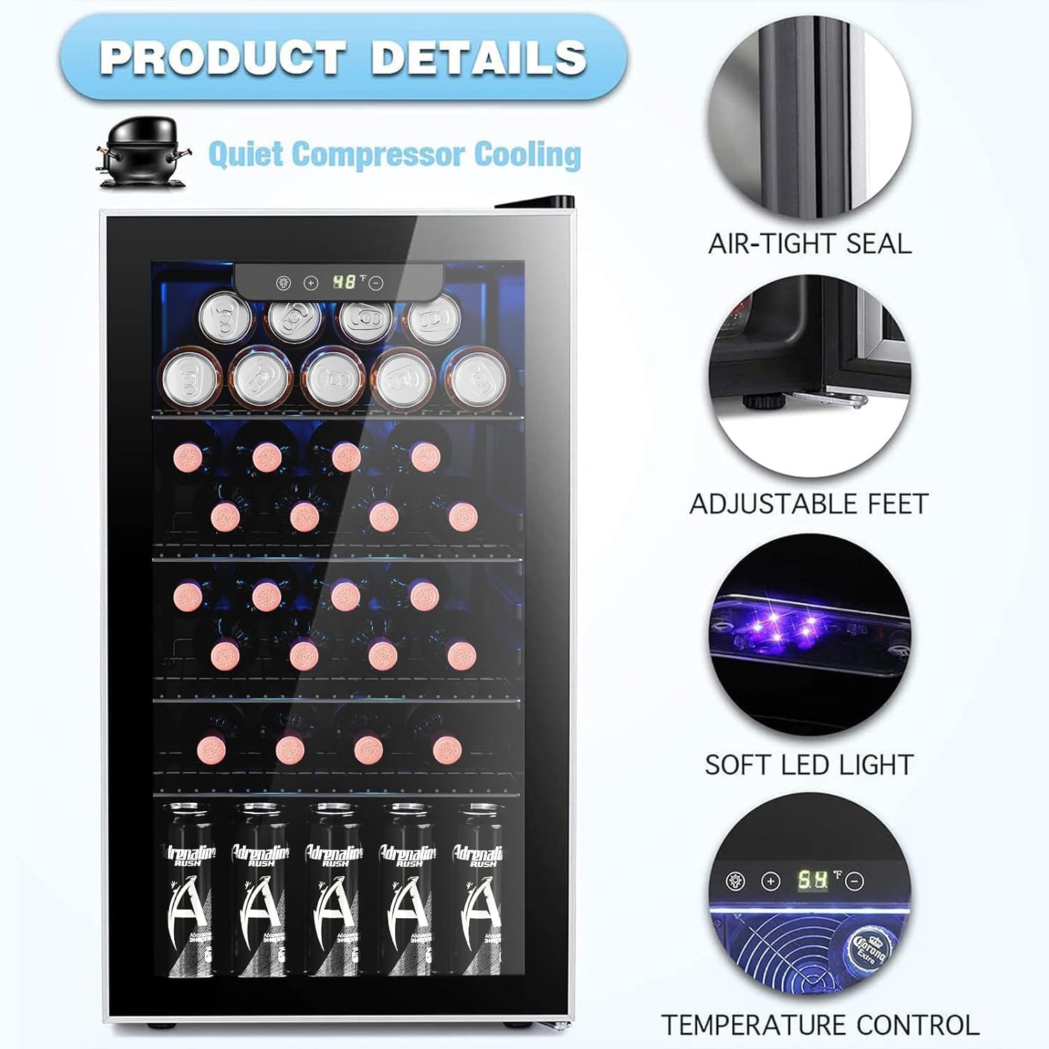 26 Bottle 130 Can Wine Cooler/ - Wine Beer Mini Fridge review and price