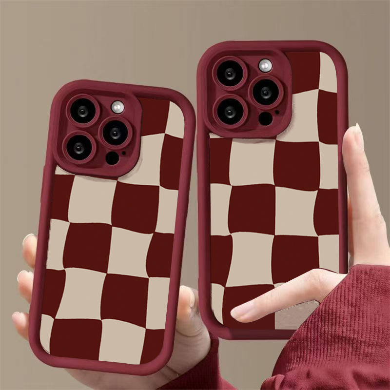 Wine Red Deform Grid Pattern P - Wine & Beer Emporium review and price