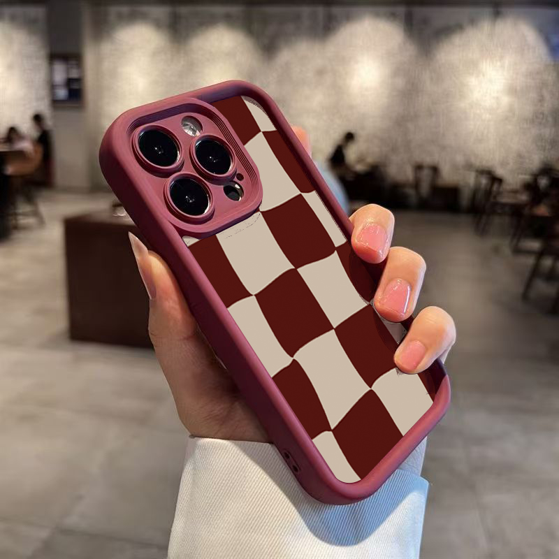 Wine Red Deform Grid Pattern P - Wine & Beer Emporium review and price