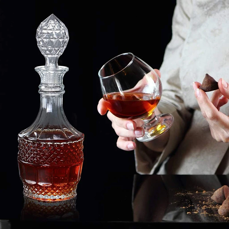 Liquor Decanter, Glass Decante - Bottle Stopper Set review and price