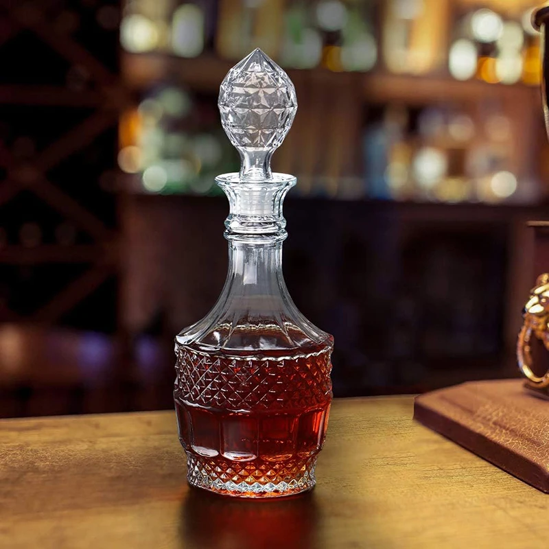 Liquor Decanter, Glass Decante - Bottle Stopper Set review and price