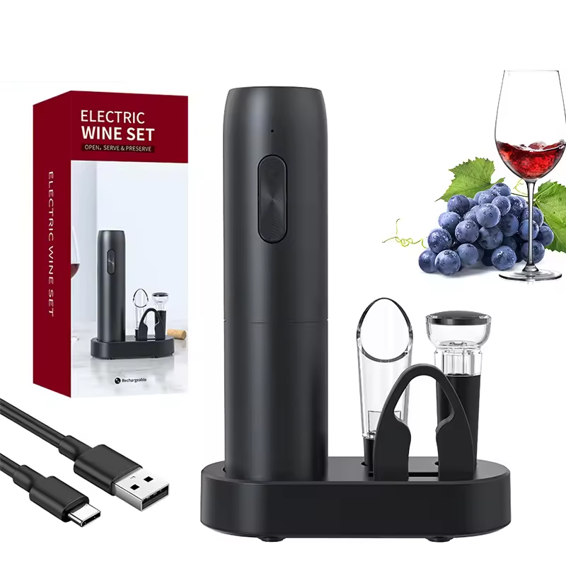 4-in-1 Electric Bottle Wine Op - Bottle Stopper Set review and price