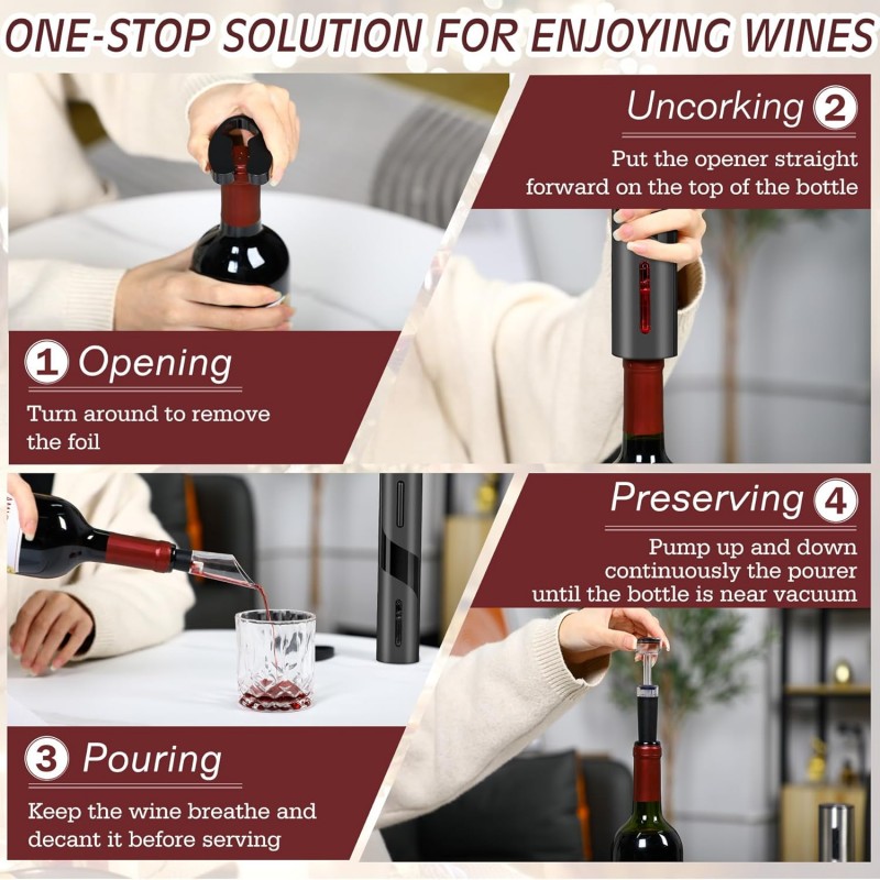 Rechargeable Multifunction Ele - Bottle Stopper Set review and price