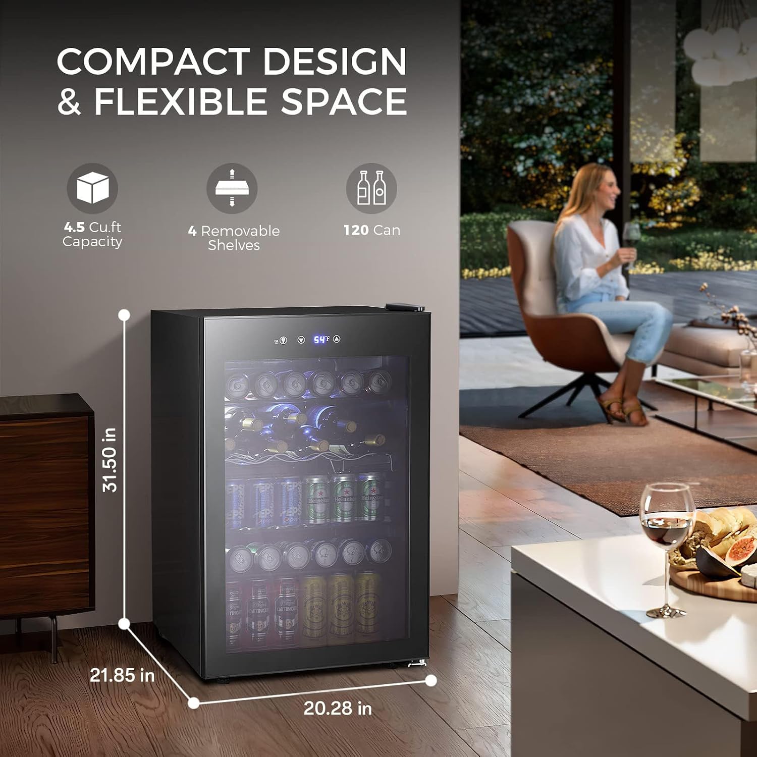 4.5 Cu.ft Beverage Cooler, 145 - Wine Beer Mini Fridge review and price