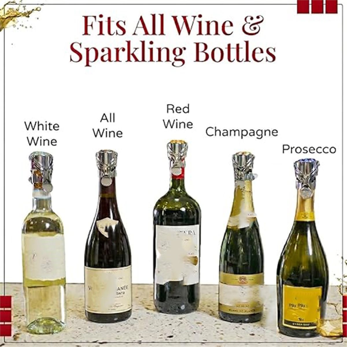 (A02R] 2Pcs Wine Stopper & Cha - Wine & Beer Emporium review and price