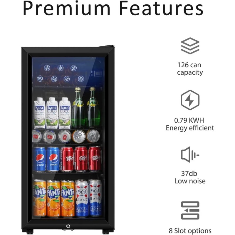 Beverage Refrigerator, 3.2 Cu. - Wine Beer Mini Fridge review and price