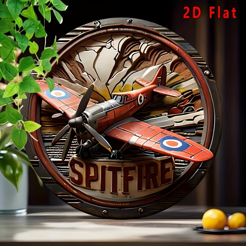 2D Flat - 1pc Vintage Spitfire - Wine Tag Label review and price