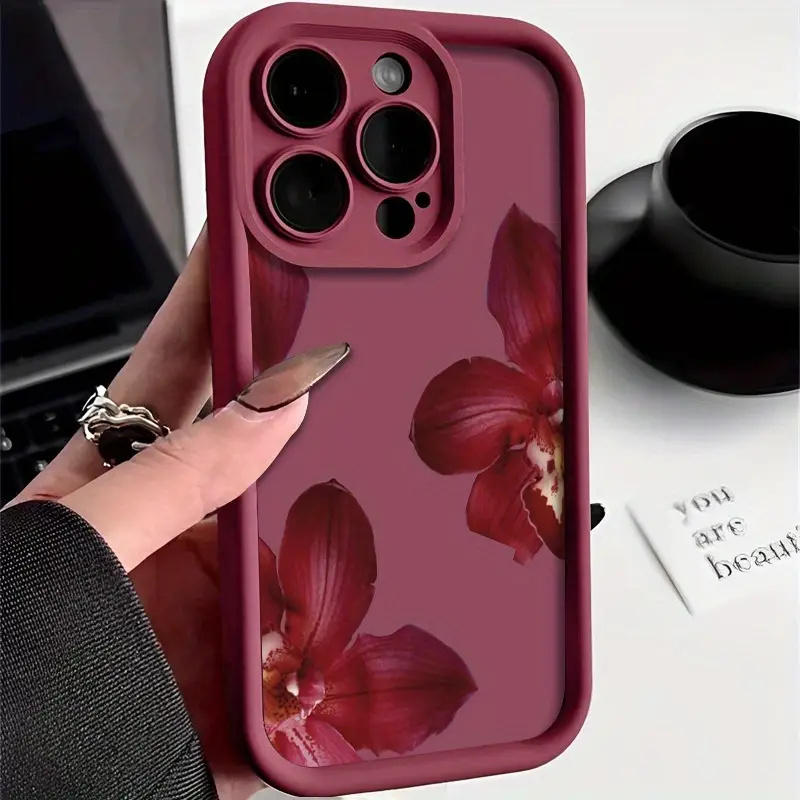 Wine Red Orchid Flower Pattern - Wine & Beer Emporium review and price