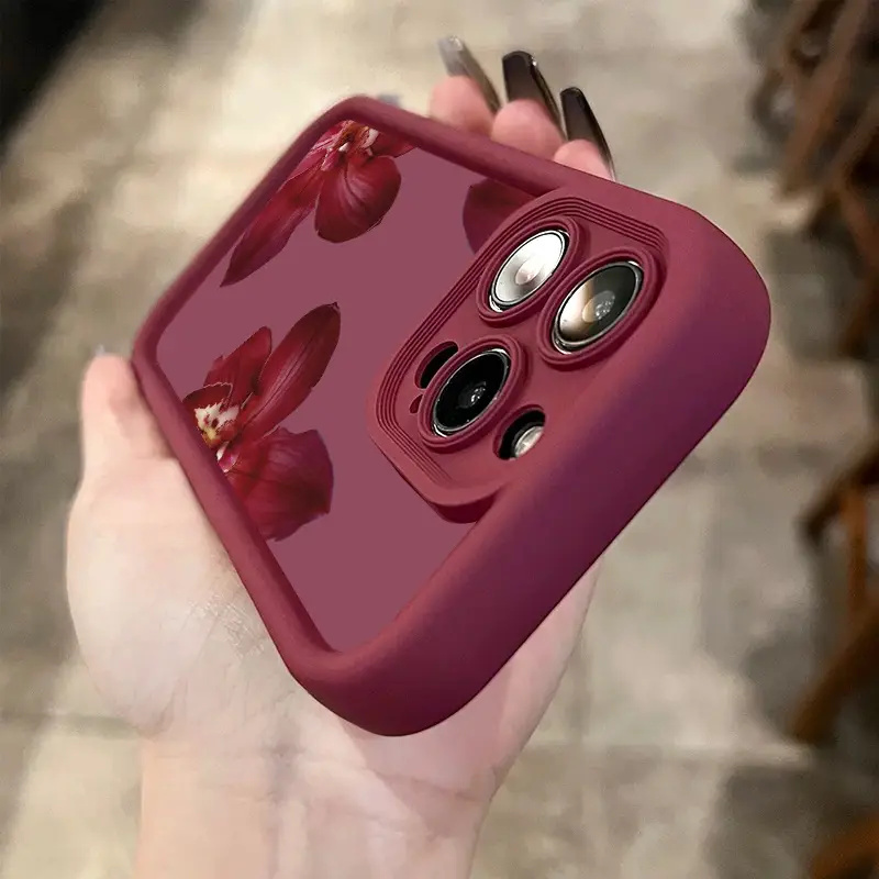 Wine Red Orchid Flower Pattern - Wine & Beer Emporium review and price