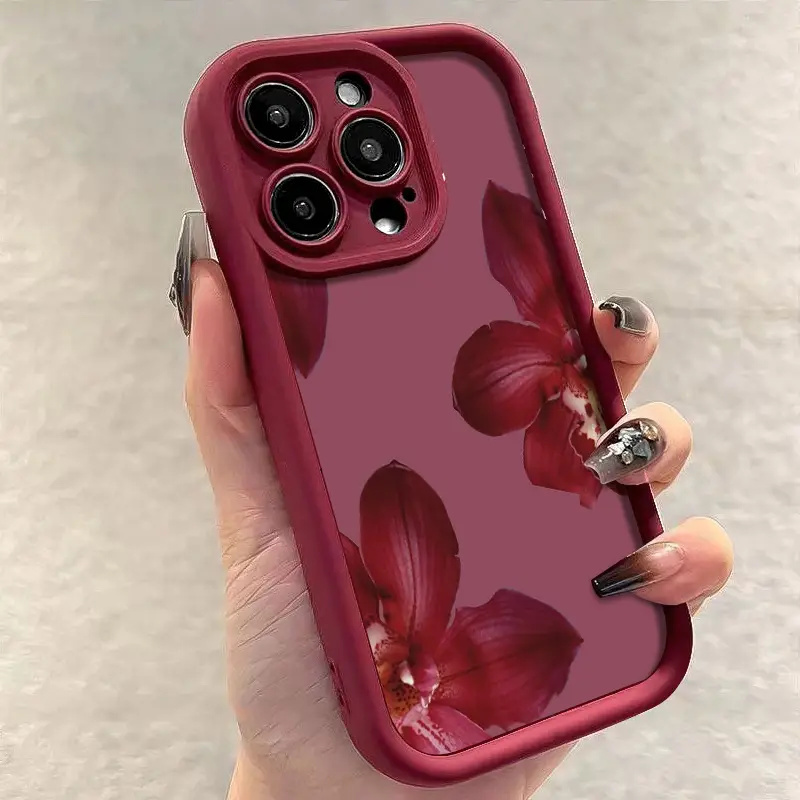 Wine Red Orchid Flower Pattern - Wine & Beer Emporium review and price