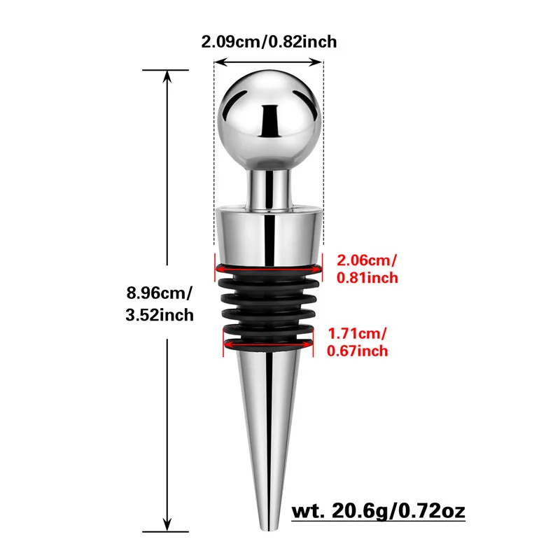 2pcs/set Silver Bottle Stopper - Bottle Stopper Set review and price